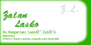 zalan lasko business card